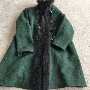 Susanne Van Dornberg 100% wool leather coat.